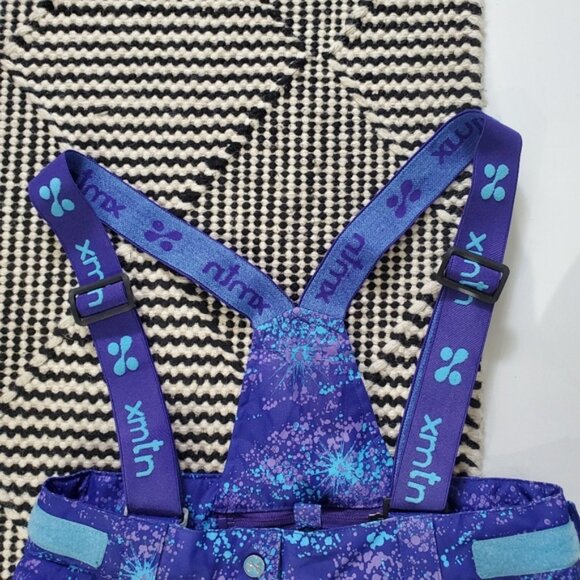 XMTN Water Resistant Multi Adjustable Purple Splatter Snowpants-Like New-Size 14 - Picture 5 of 16